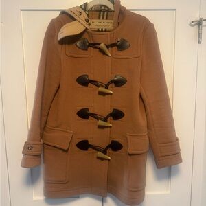 Burberry Classic Plaid Coat in Tan and Black